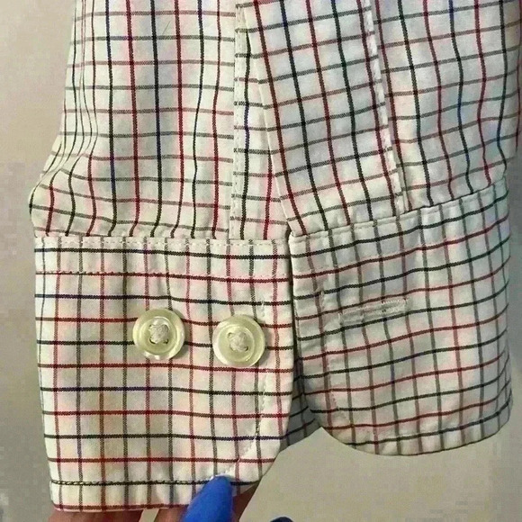 Brooks Brothers 346 Like New Size Large Button Down Colors Navy/Red/White - Picture 6 of 16
